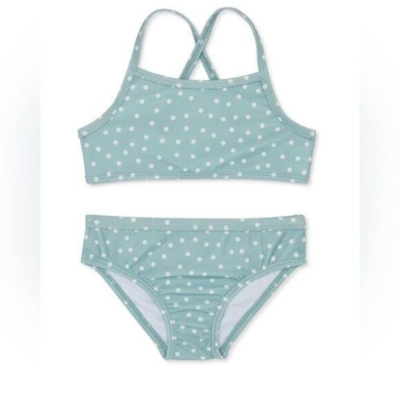 wonder nation Other - NWT Wonder Nation Baby Girl 2pc Bikini Size 12M Green Polka Dot Retro